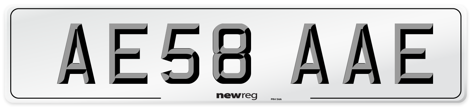 AE58 AAE Number Plate from New Reg